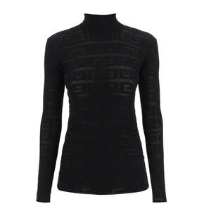 Givenchy Black Patterned Long Sleeve Top